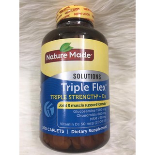 Date T6/2022_Viên Bổ Khớp Triple Flex Của Nature Made 200 Viên của Mỹ