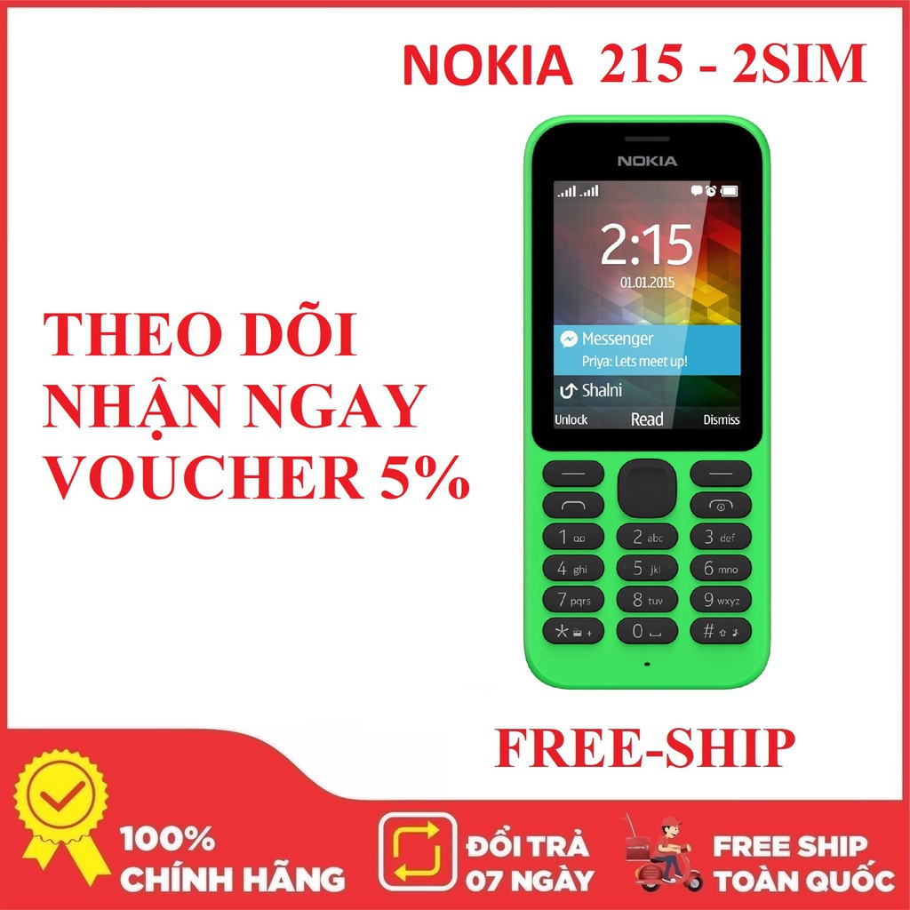 Điện thoại NOKIA 215 - 2SIM - Có chụp hình - NOKIA GIÁ SỈ