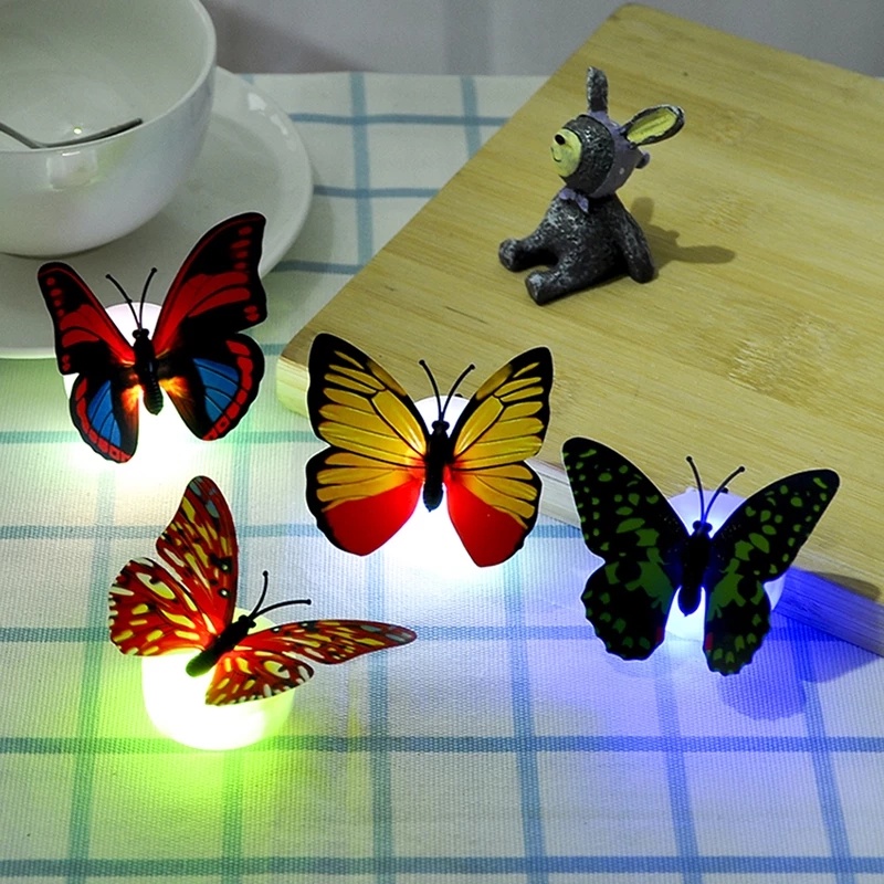 Đèn Ngủ LED Hình Bươm Bướm Nhiều Màu Trang Trí Phòng Ngủ Cho Bé