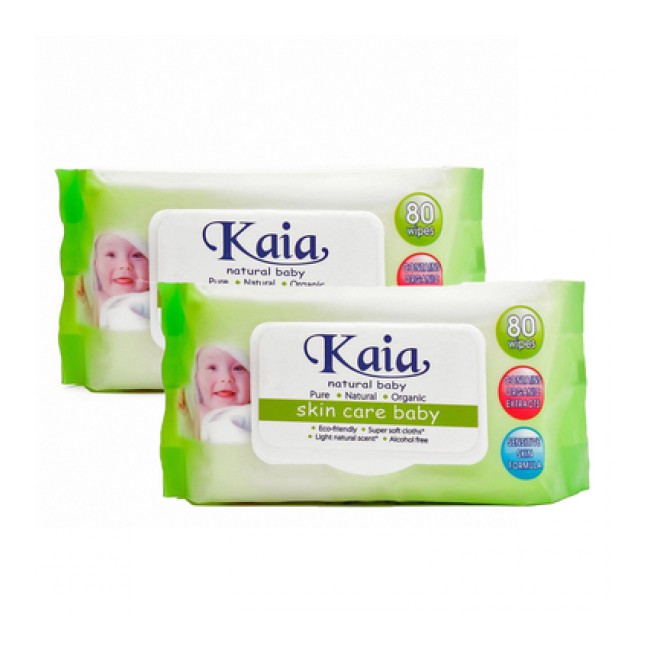 Khăn ướt Kaia 80 tờ Organic KHÔNG MÙI LÀNH TÍNH VỚI MỌI LOẠI DA