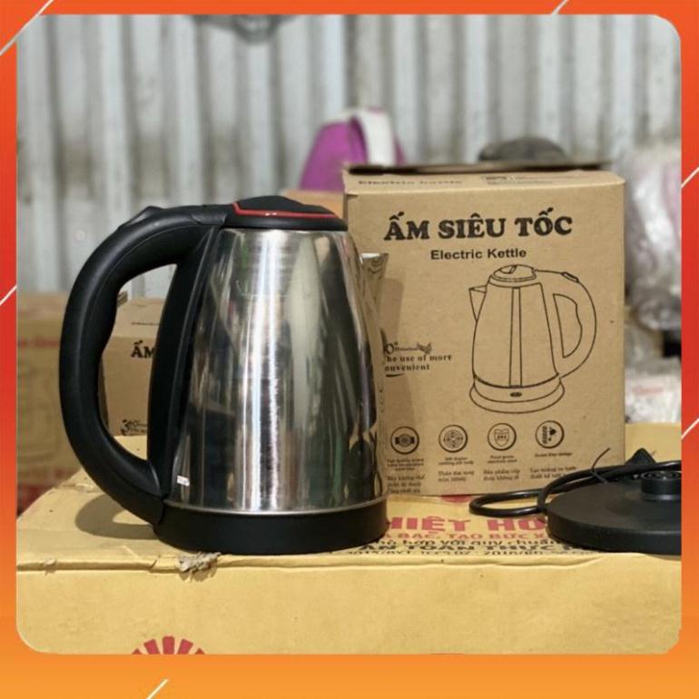 🔥[Ảnh Thật + Video Shop Quay]🔥Ấm Siêu Đun Sôi Siêu Tốc Electric Kettle 1,8L - Tự Ngắt Điện An Toàn - Đun Sôi Cực Nhanh