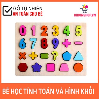 Bảng 10 số nổi kèm dấu và hình khối cho bé- hình thật