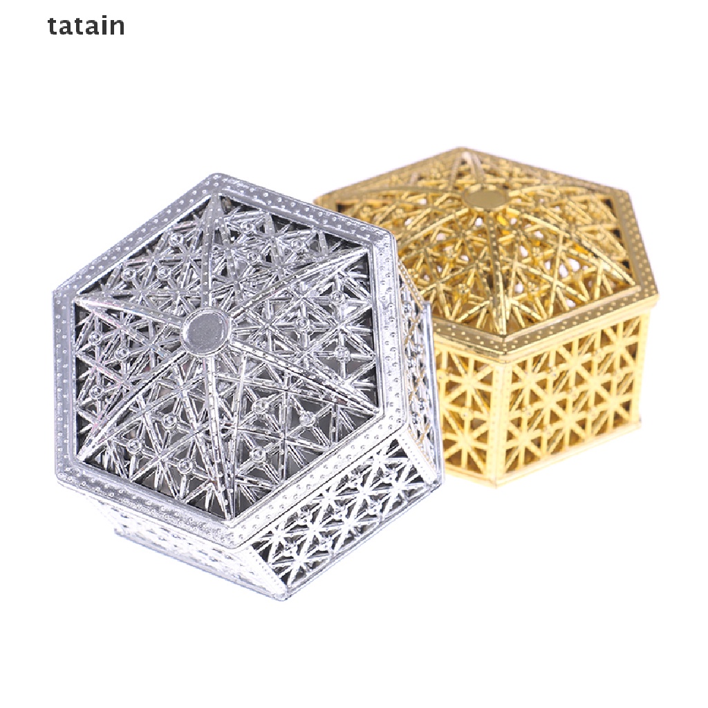 Hộp kẹo hình lục giác bằng nhựa sáng tạo hộp quà cưới sô cô la cổ điển