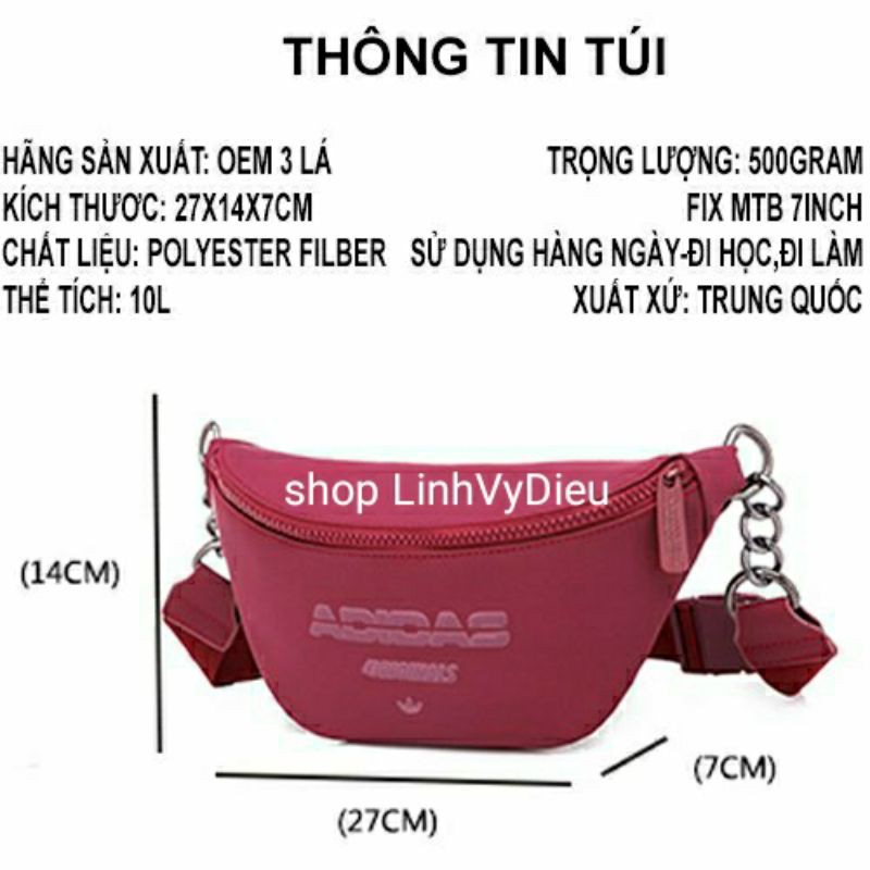 Túi đeo chéo bao tử da pu das thời trang