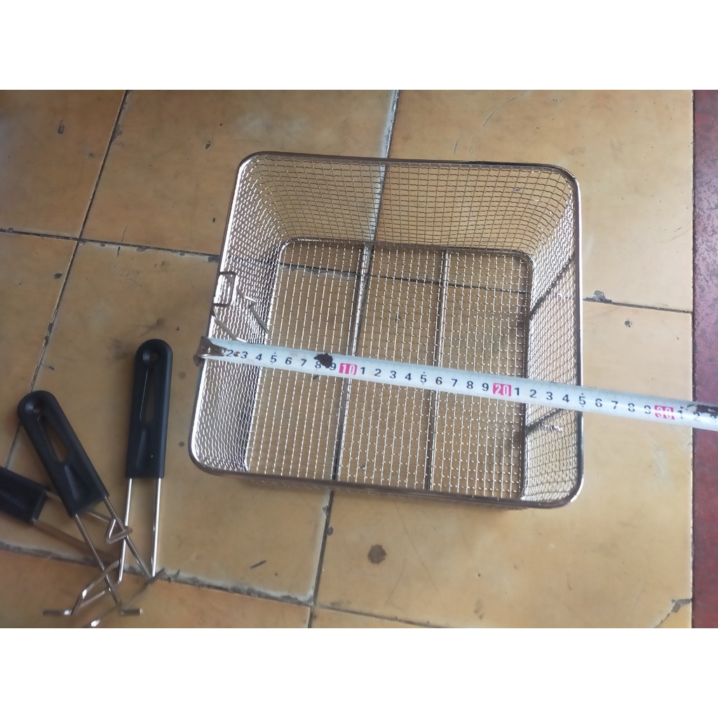 Giỏ chiên bếp chiên nhúng ngập dầu 20x17 và 24x25cm bếp chiên nhúng điện