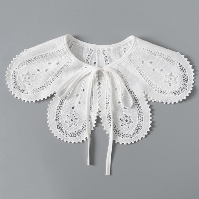 Khăn Choàng Cổ Ren Họa Tiết Cánh Bướm Thêu Hoa Thời Trang Mùa Hè Xinh Xắn Cho Nữ