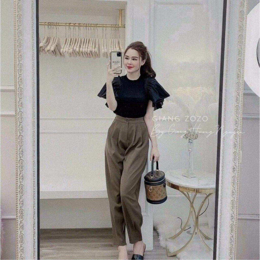 QUẦN BAGGY  , QUẦN BOM CÁ TÍNH ĐEN 1 khuy ,Nâu 2 khuy