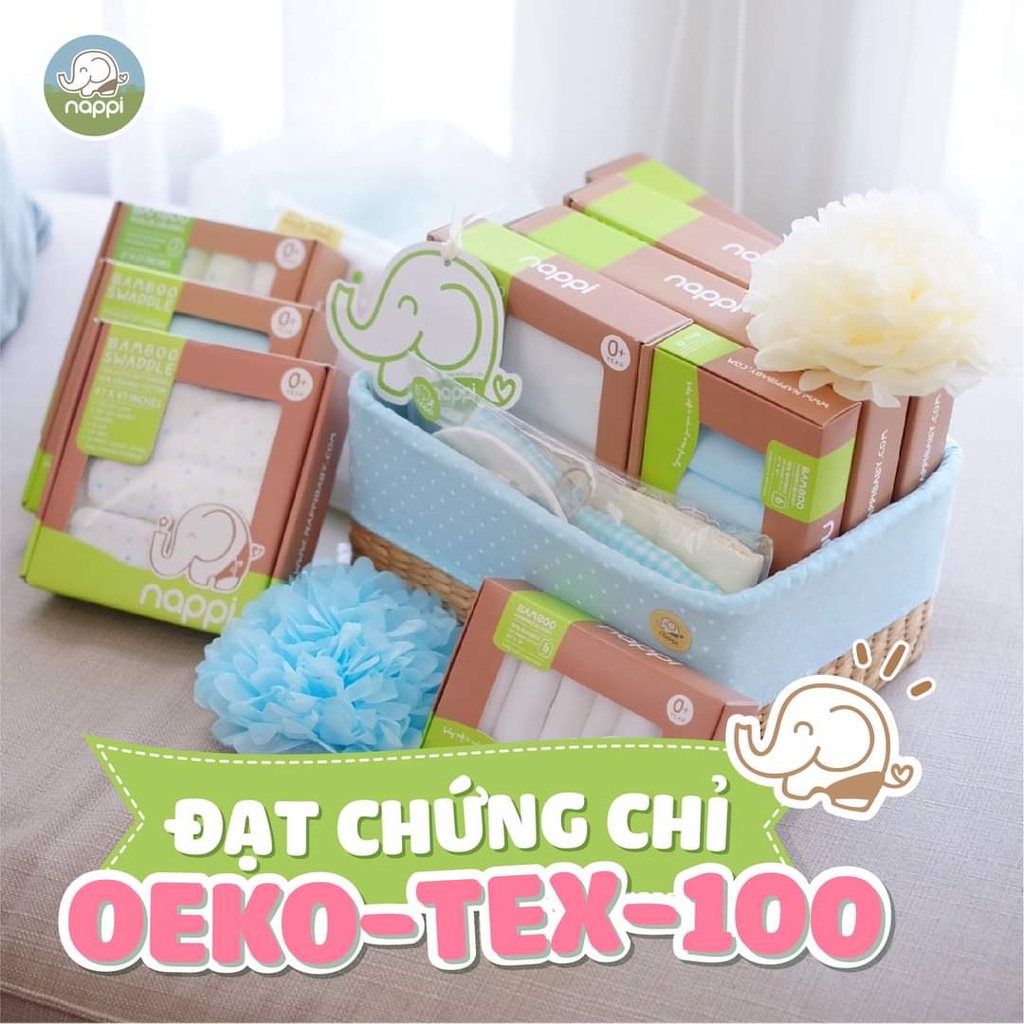 SET 6 KHĂN SỮA NAPPI 30x30cm SỢI TRE KHÁNG KHUẨN