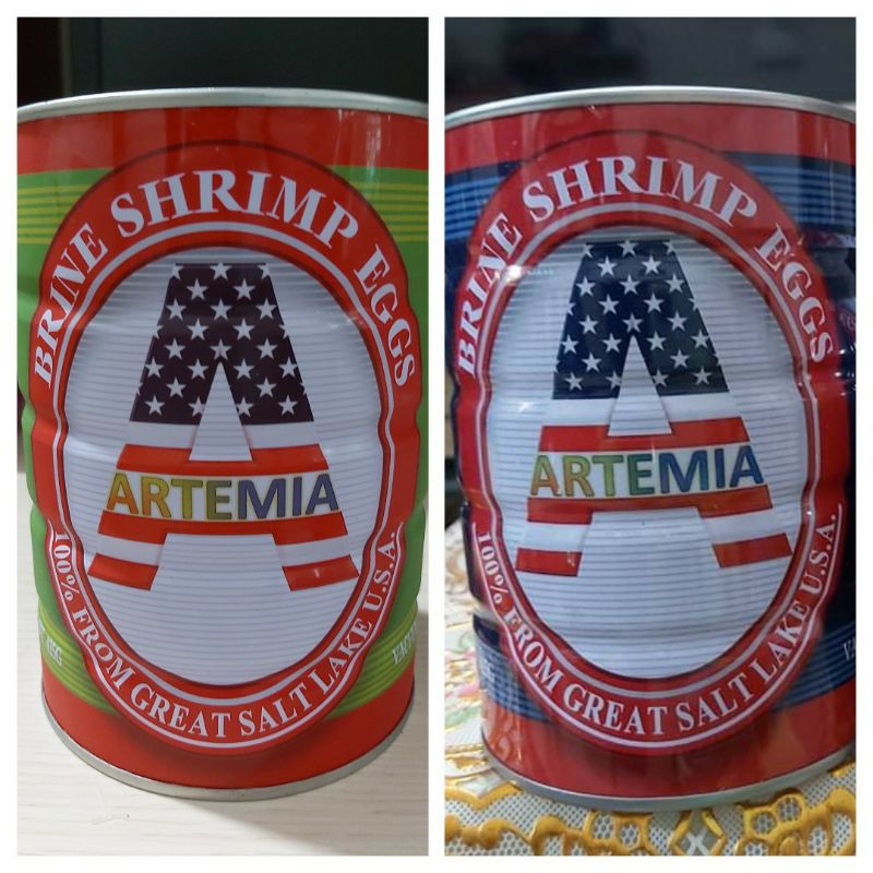 Artemia Mỹ lon 425g xanh dương, xanh lá