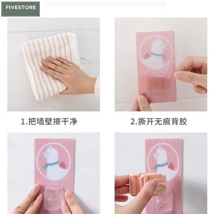 Móc dán tường kẹp cây lau nhà