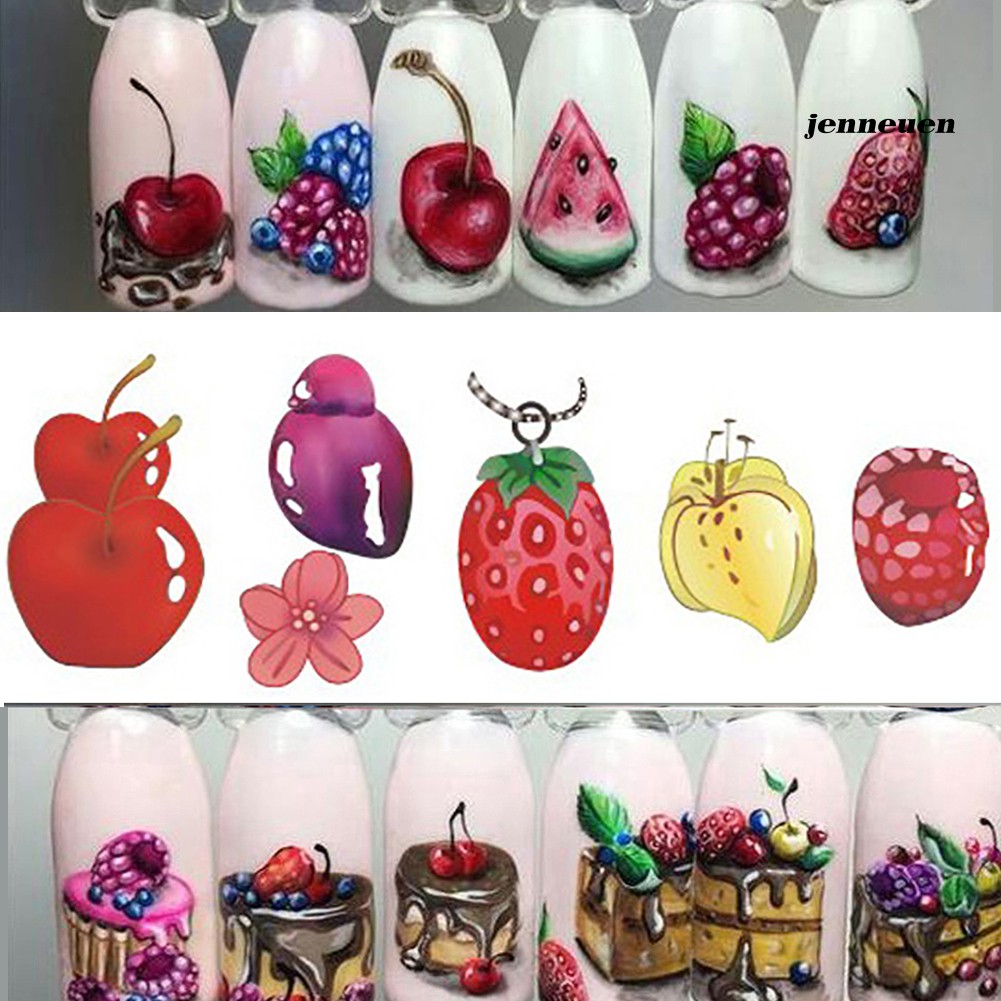 [Hàng mới về] Set 18 Tấm Hình Dán Trái Cây Trang Trí Móng Tay Nghệ Thuật