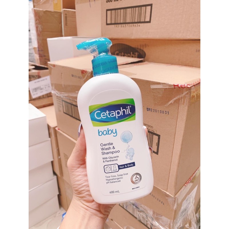 Sữa Tắm Gội Dành Cho Bé Cetaphil Baby Gentle Wash Shampoo 400ml.Chính Hãng Có Quà Tặng