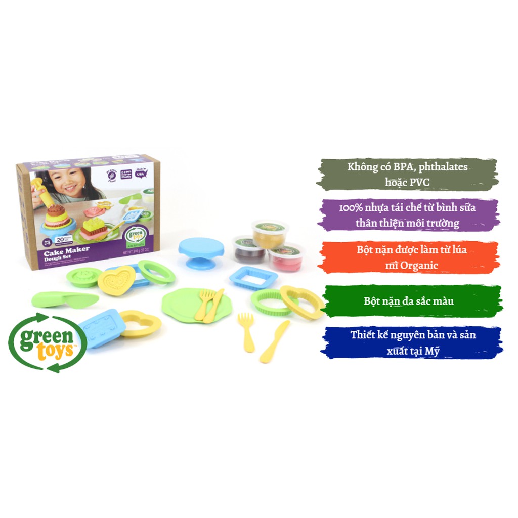 Bộ đồ chơi bột nặn làm bánh Green Toys cho bé từ 2 tuổi