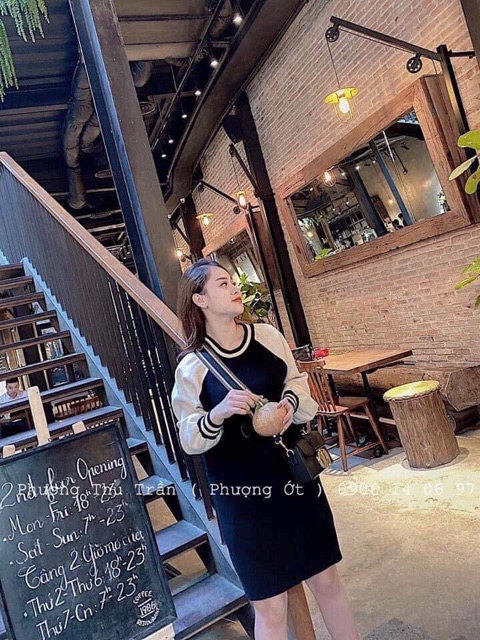 Hàng hot ❤️ VÁY PHA TAY BO GẤU KẺ | BigBuy360 - bigbuy360.vn