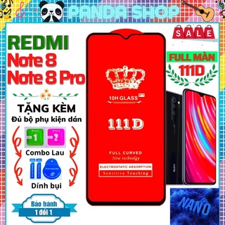 Kính cường lực redmi note 8 / note 8 pro dán full màn hình 111D trong suốt - Độ cứng cực cao bảo vệ điện thoại tốt