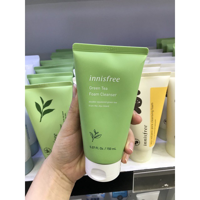 (Mẫu mới) Sữa Rửa Mặt Chiết Xuất Từ Trà Xanh Innisfree Green Tea Foam Cleanser 150ml