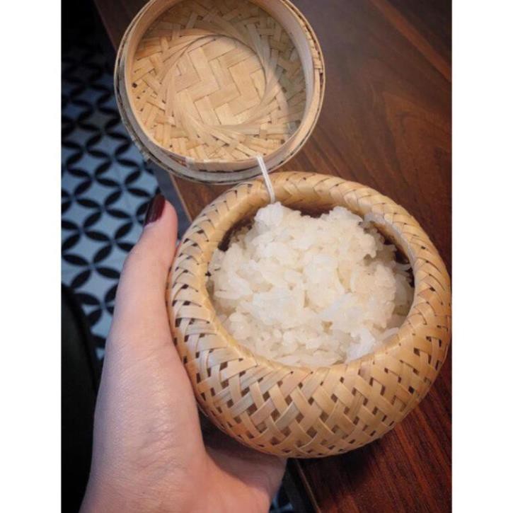 Hộp tròn đan 2 lớp đựng bánh kẹo, xôi... giá rẻ