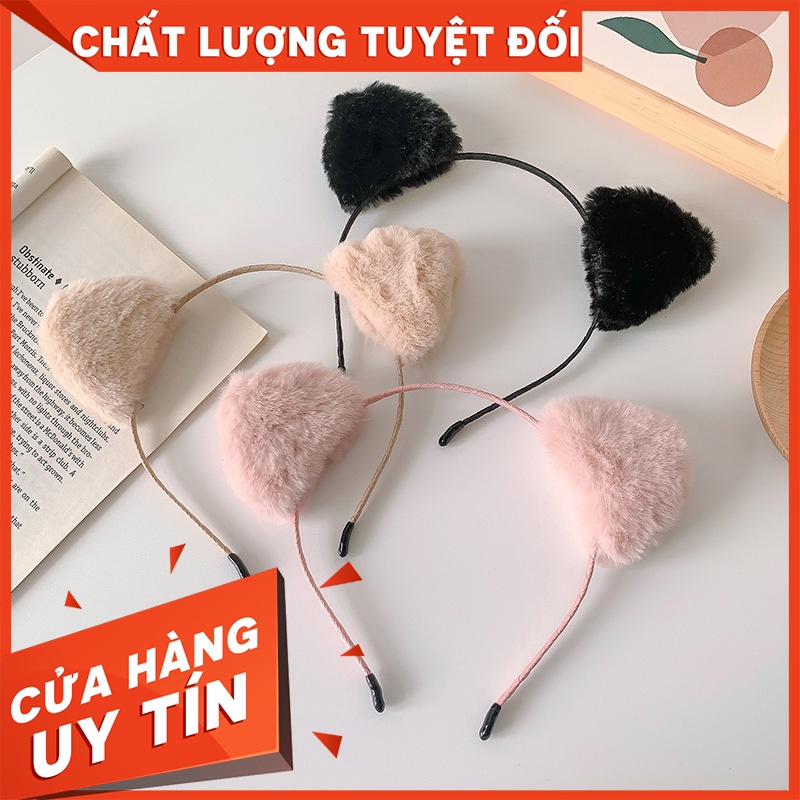 Cài tóc lông mịn Tai Mèo so ciu