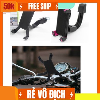 Giá Kẹp Điện Thoại Gắn chân Gương Xe dùng cho Grab, Goviet, Bee, Mai Linh