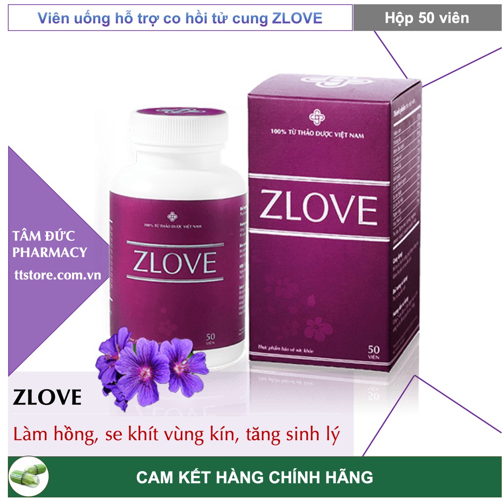 Viên uống ZLOVE chính hãng  - Hỗ trợ co hồi tử cung, Se khít, làm hồng vùng kín