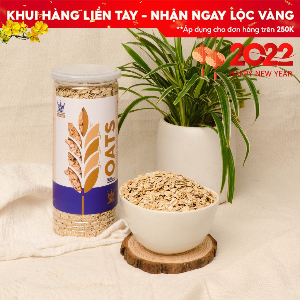 Yến mạch tươi nguyên cám cán mỏng VUA YẾN MẠCH nhập khẩu Úc ăn liền ăn kiêng healthy eat clean mẹ bầu