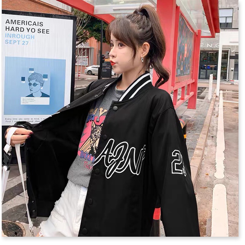 Áo Khoác Dù Bomber Nữ IN Chữ Nỗi 23 ARNP Cao Cấp Thời Trang Super Fashion