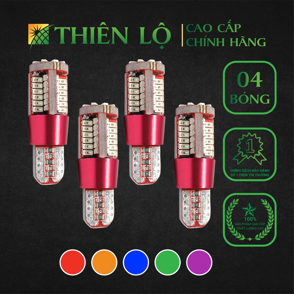 [NÂNG CẤP] 04 Bóng đèn led xi nhan demi T10 Chip 3014 57 SMD 57 LED siêu sáng của Thiên Lộ