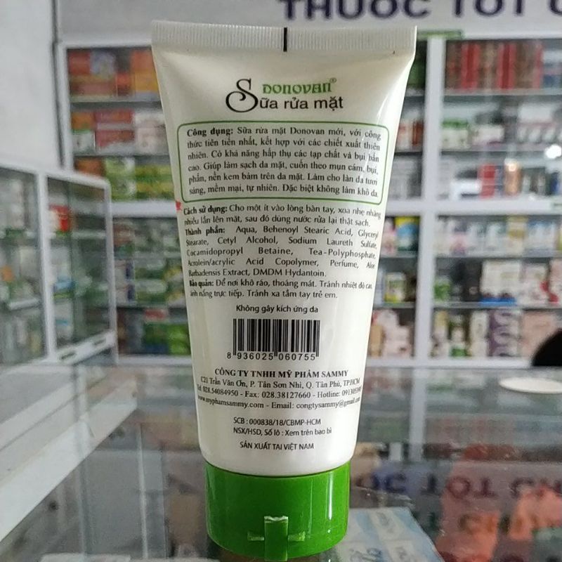Sữa rửa mặt Aloe Vera lô hội nha đam 150mg dưỡng da, sạch mụn bụi bẩn