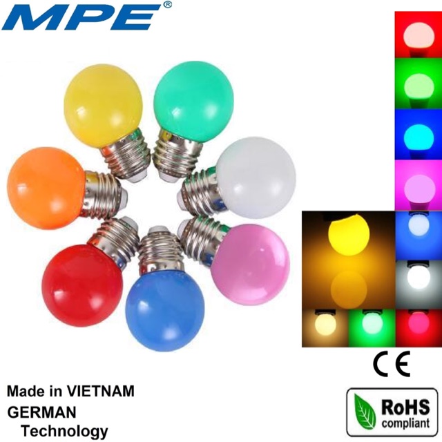 MPE bóng đèn led trái chanh 1.5w 7màu lựa chọn