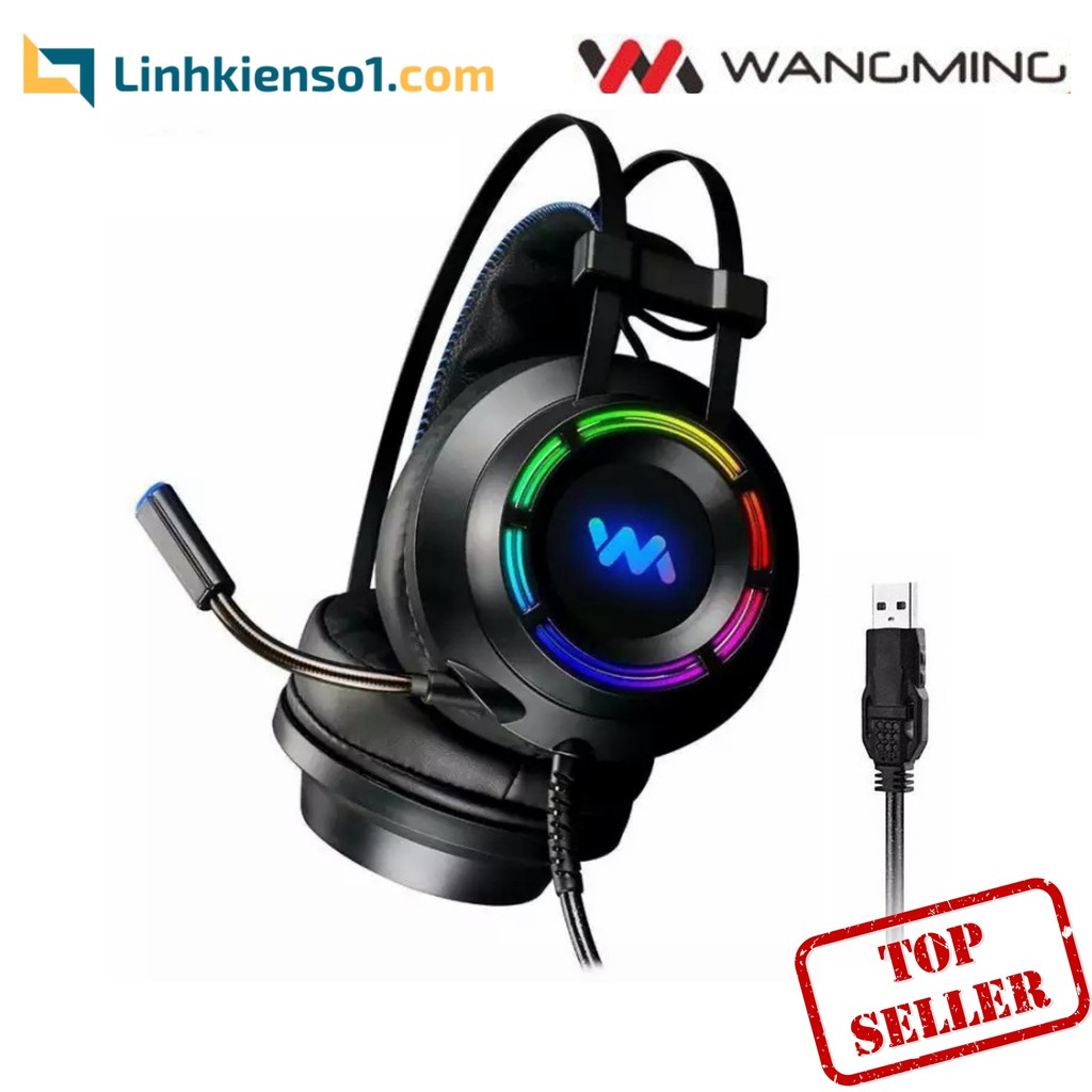 [Mã ELFLASH5 giảm 20K đơn 50K] Tai nghe gaming máy tính WangMing WM9800S giả lập 7.1 - Kết nối cổng USB | WebRaoVat - webraovat.net.vn