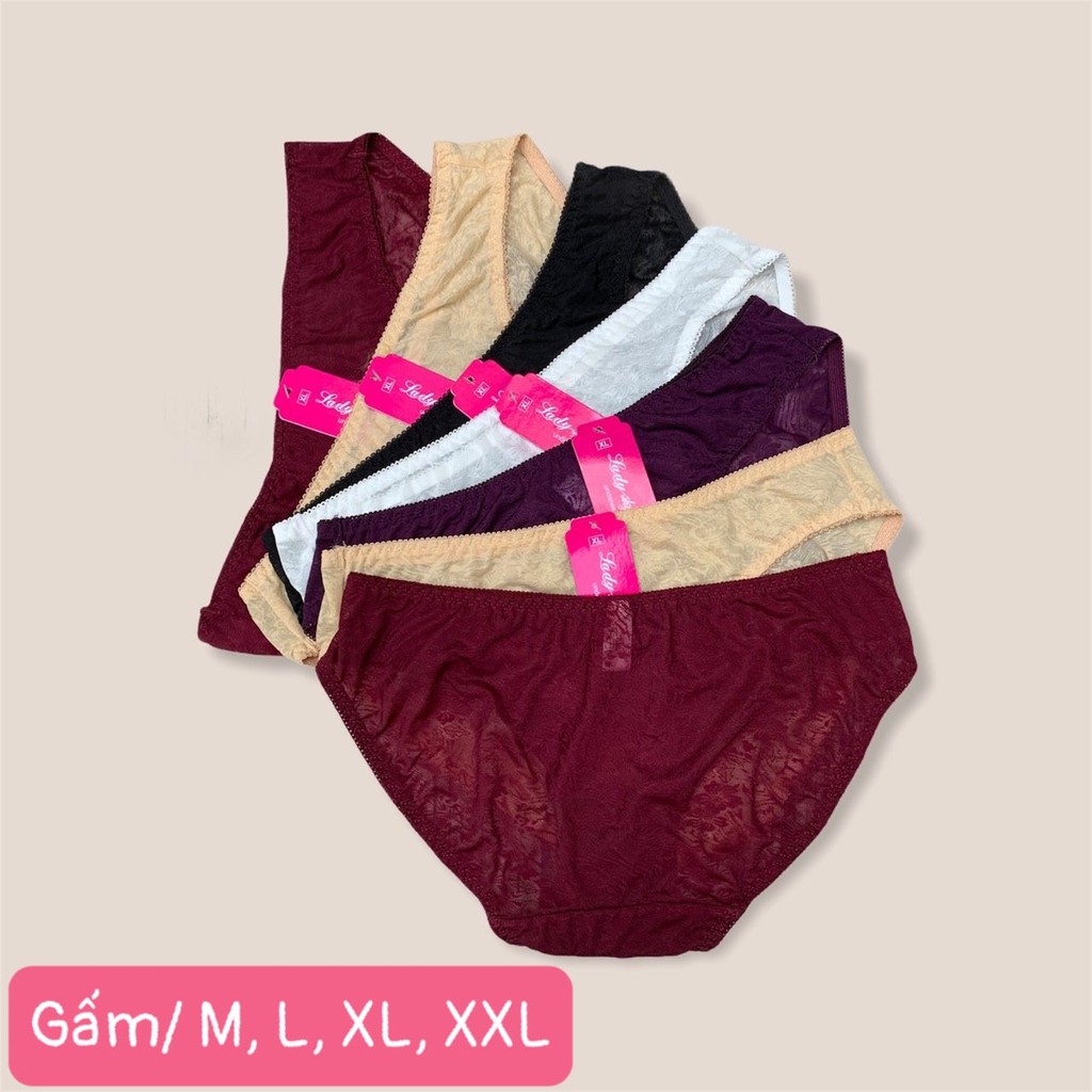 Combo 5 quần lót nữ gấm hoa cao cấp Lady 500