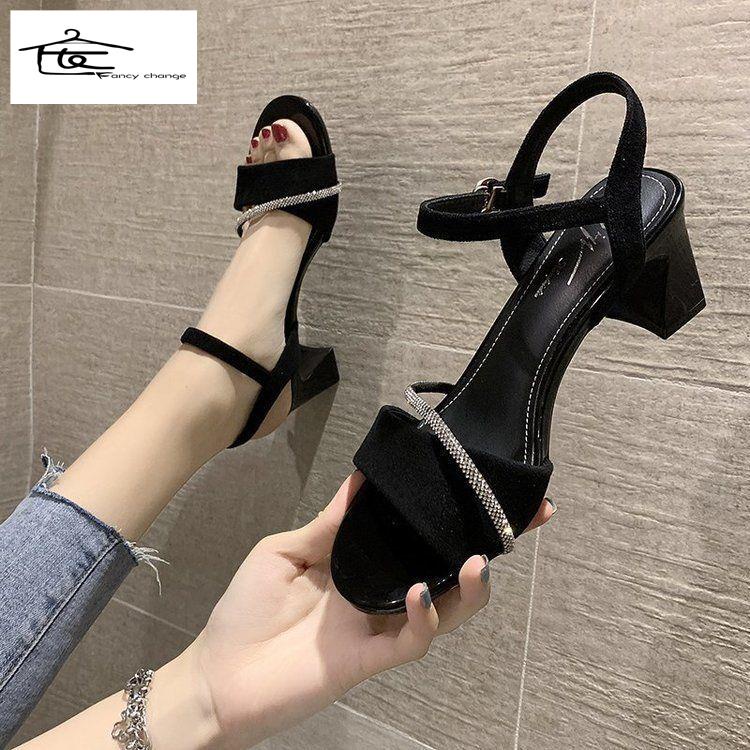 Giày Sandal Cao Gót Đế Dày Thời Trang Mùa Hè Cho Nữ