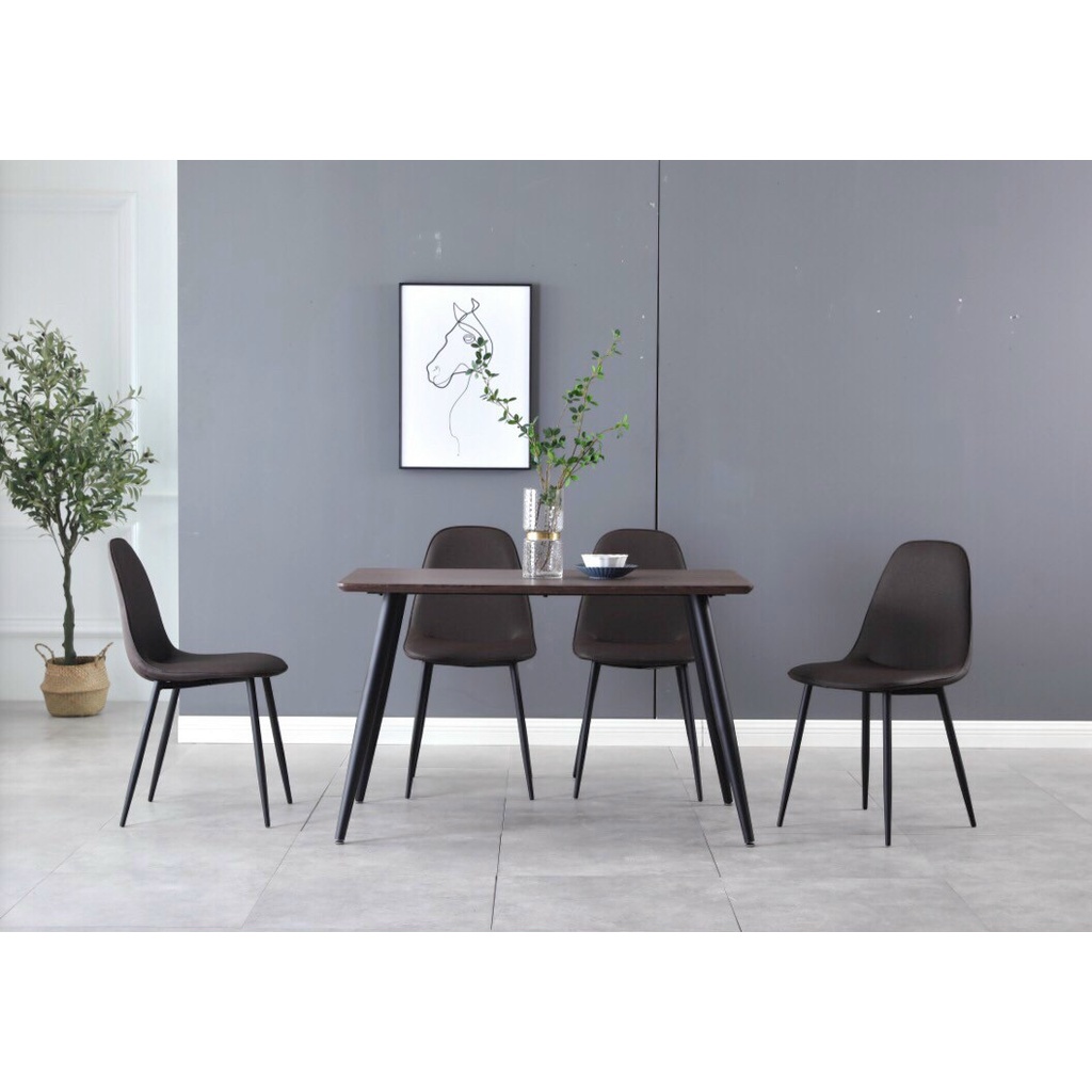 Ghế ăn cafe bọc giả Da pu, Chân thép sơn tĩnh điện TM171
