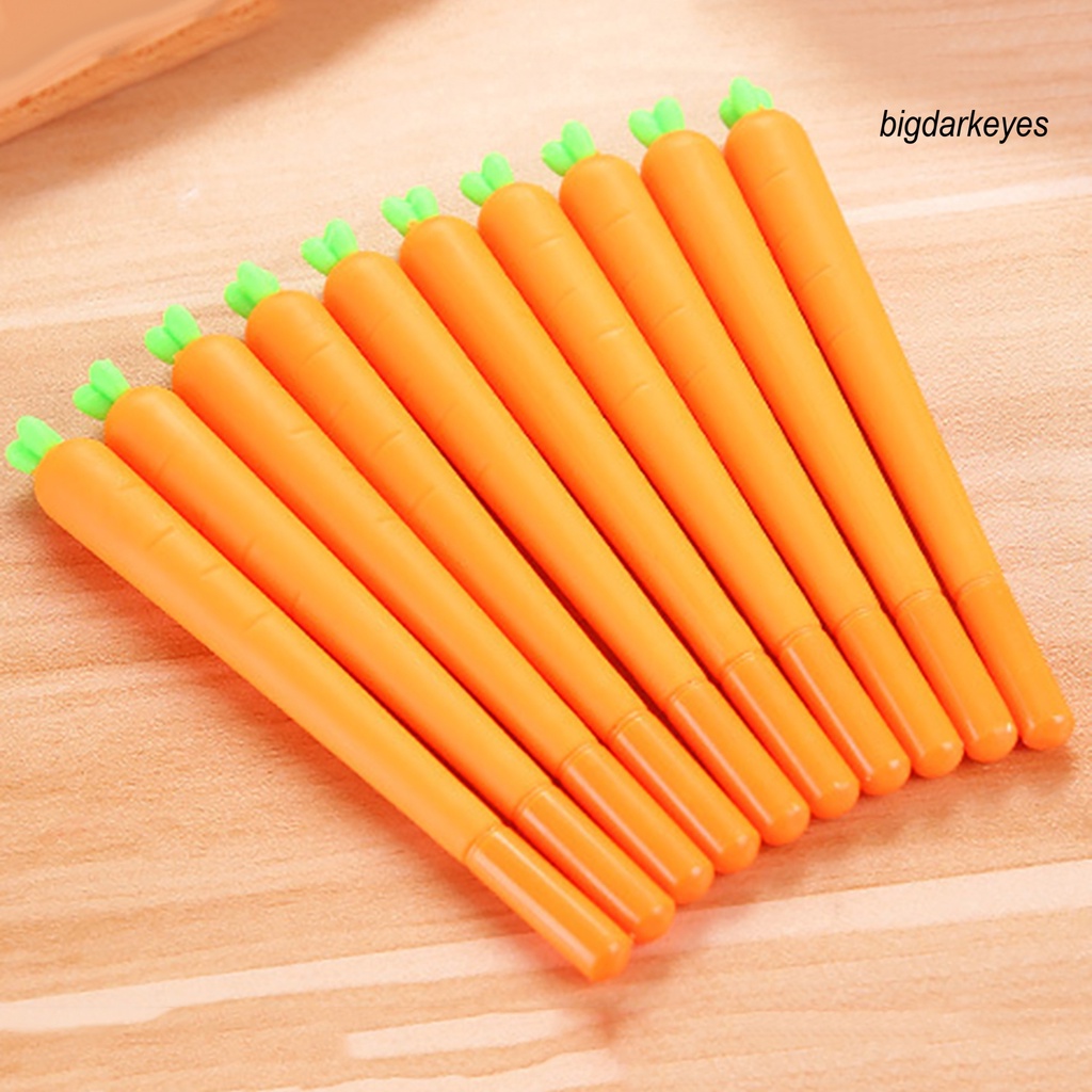 Bút Mực Gel Đen Ngòi 0.5mm Hình Củ Cà Rốt Sáng Tạo