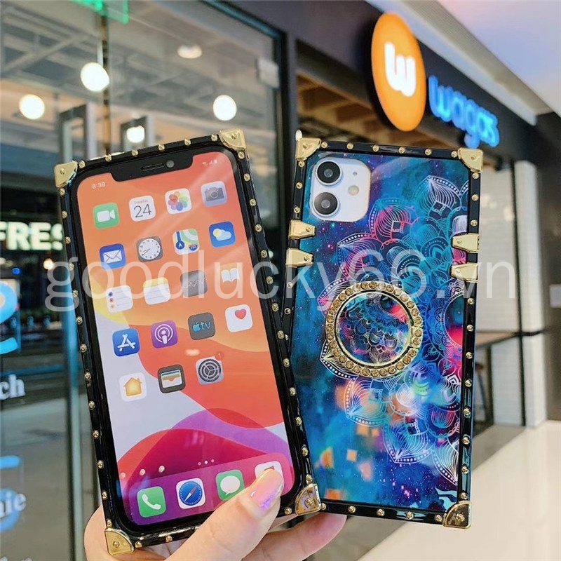 Samsung S8 Plus S10E S10+ A10S A20S S9+ Mobile Phone Case Star Circle Bracket Protective Shell Four-corner Anti-fall Protective Cover