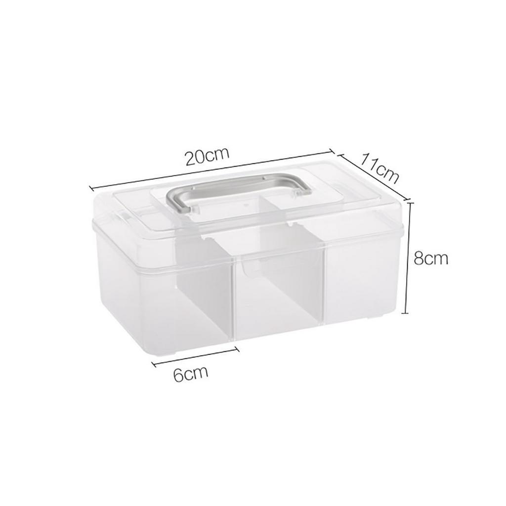 JUJIAJIA Hộp Đựng Dụng Cụ Sơ Cứu Trong Suốt Tiện Lợi