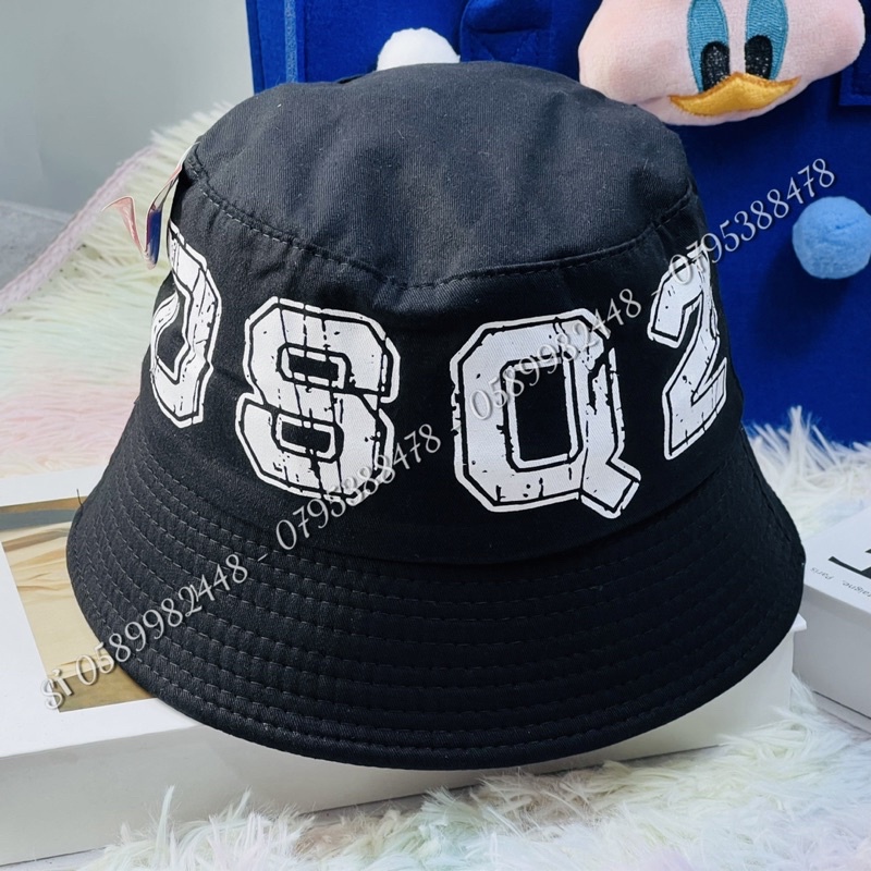 Mũ bucket vành cụp - nón tai bèo cụp in chữ Dquared2 năng động