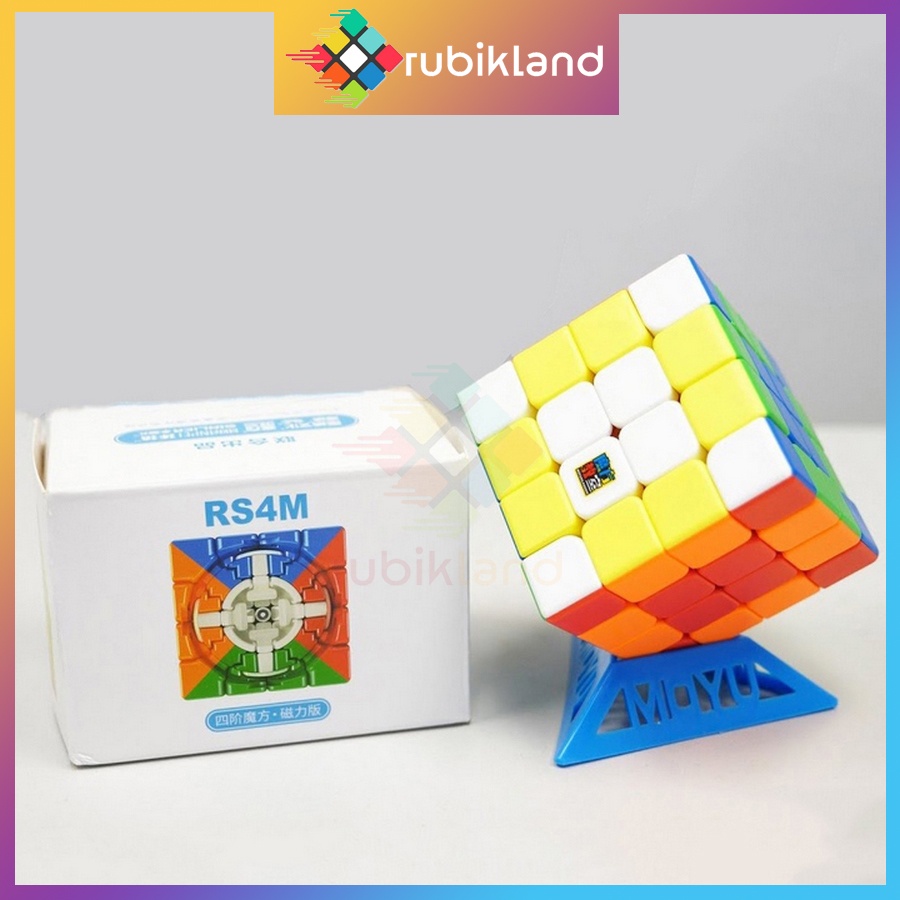 Rubik 4x4 RS4M 2020 RS4 M Rubic Nam Châm 4 Tầng Stickerless Đồ Chơi Trí Tuệ Trẻ Em