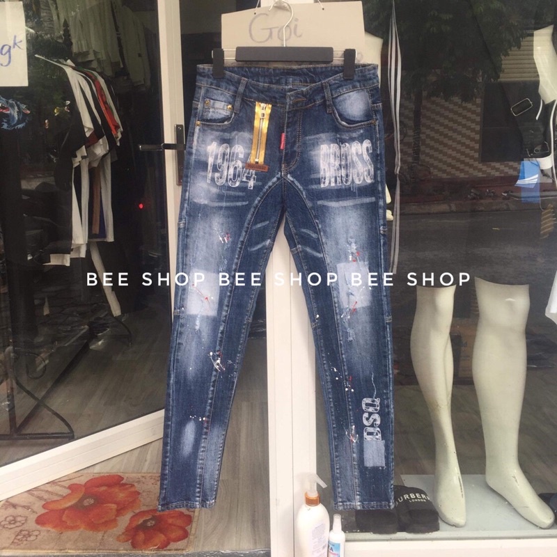 Quần bò nam Dsq 1964 khoá lệch - Quần jean nam ống côn - Bee Shop | BigBuy360 - bigbuy360.vn