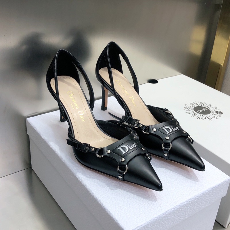 Giày cao gót quai hậu mũi nhọn thương hiệu Dior CD cao cấp mẫu 2022