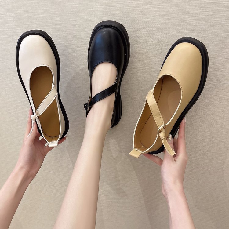 Giày Da Nữ Mũi Tròn Thời Trang Hàn Quốc | BigBuy360 - bigbuy360.vn