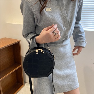 Túi da đeo chéo dáng tròn cỡ nhỏ