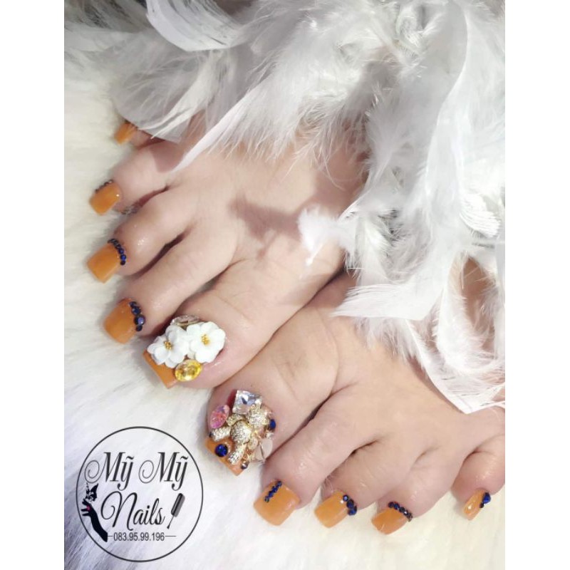 Charm gấu teddy nail full đá