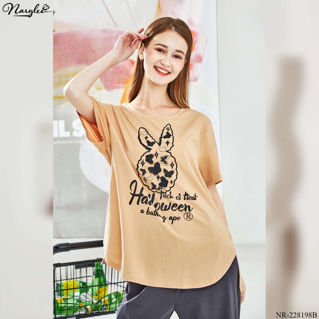 Đồ bộ mặc nhà nữ cao cấp Narylee áo cộc quần lửng chất cotton nhập khẩu mềm mịn chống tia UV kháng khuẩn mã NR228198