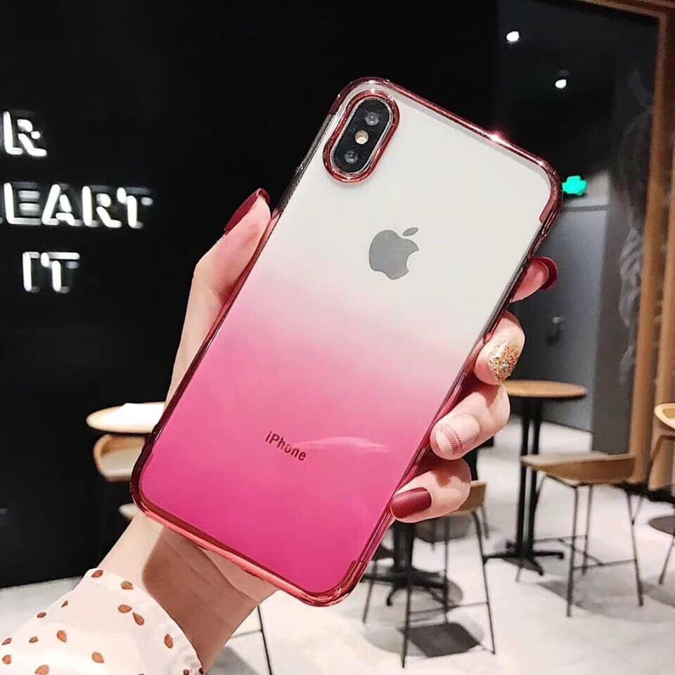 [Giảm Sốc] Ốp Dẻo Viền Crom  Cầu Vồng Hot Hit Iphone 6 6Plus 7Plus 8 8Plus X Xs Xsmax - Pin Dự Phòng Store