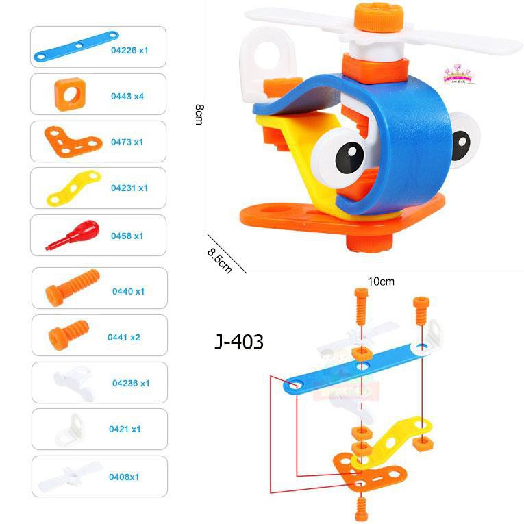 Đồ chơi lắp ghép Build&amp;Play nhựa mềm mô hình Toyhouse 403 - DIY model