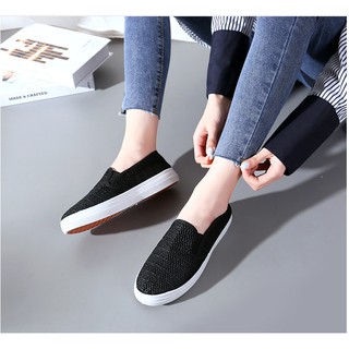 Giày Lười Vải Lưới Thoáng Mát