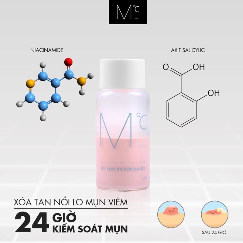 Chấm mụn MdoC - xẹp mụn sau 24h