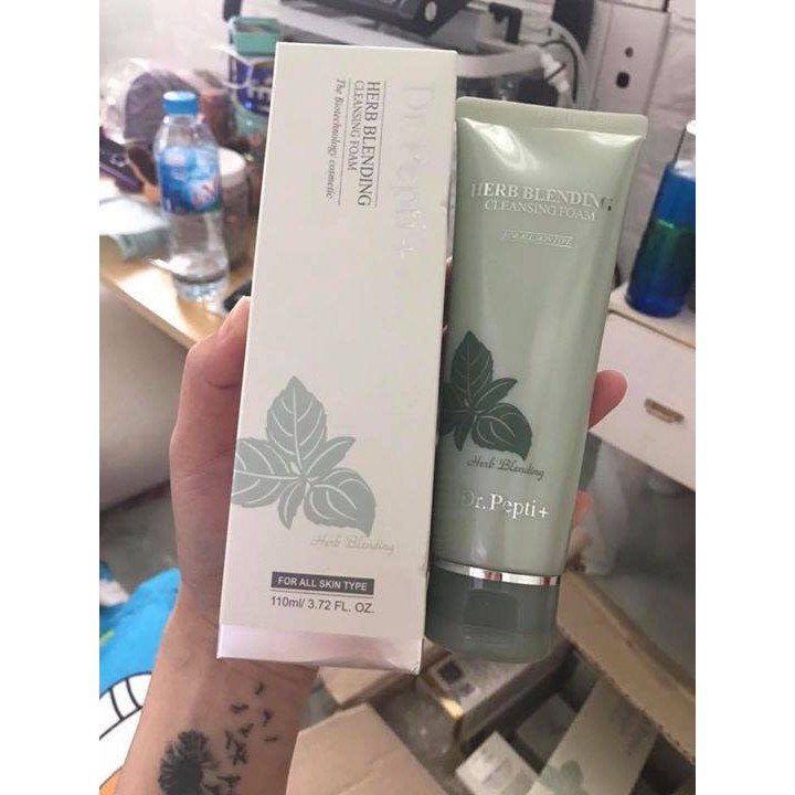 Sữa Rửa Mặt Dr Pepti Bạc Hà Herb Blending Cleansing Foam