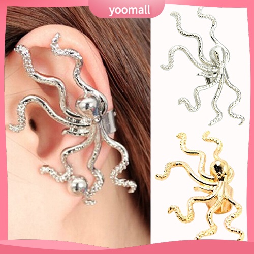 Khuyên kẹp vành tai tạo hình bạch tuộc thời trang cho nữ